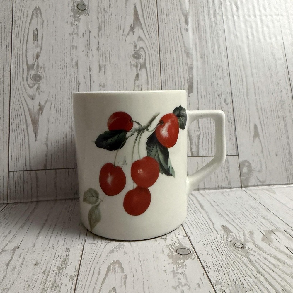 Cordon Bleu BIA Coffee Mug Cup Fruit Cherries Peach COB13‎ Ceramic Catherine